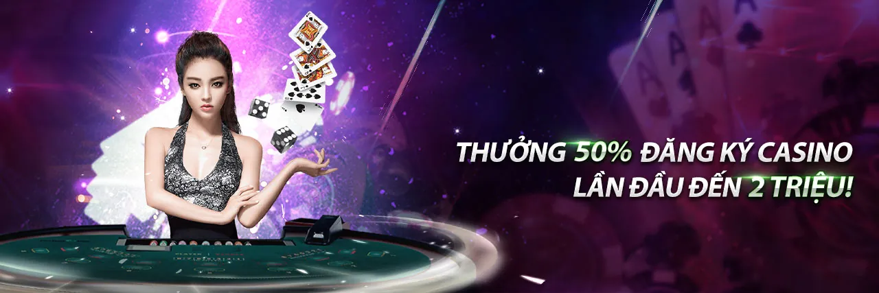 Sảnh casino Haywin sang trọng với bàn chơi và ánh đèn rực rỡ